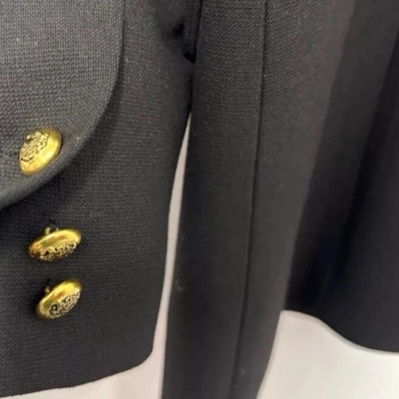 Smythe Collarless Double Breasted Blazer in Black - Picture 6 of 8